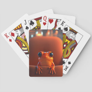 Orange Frog Playing Cards