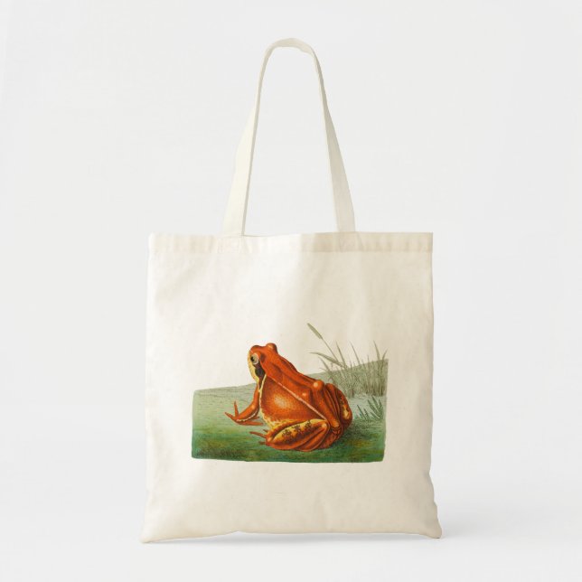 Orange frog vintage illustration tote bag (Front)