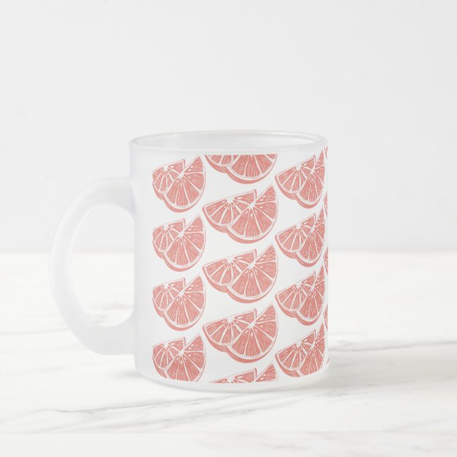 Orange Frosted Glass Coffee Mug (Left)
