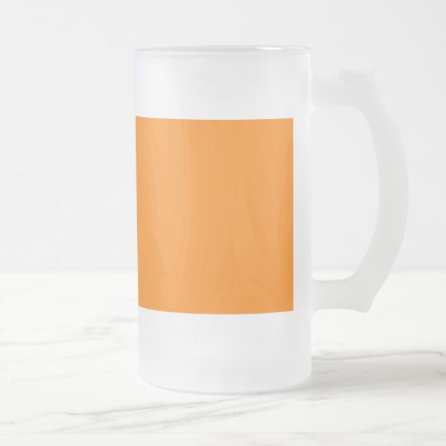 Orange Frosted Glass Mug (Right)