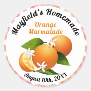 Orange Fruit Canning   Jam Jar Label