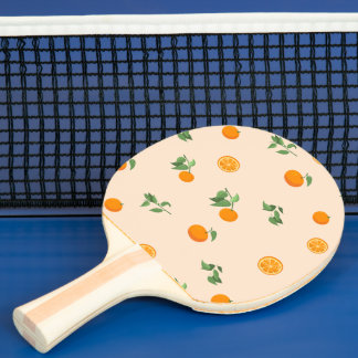 Orange Fruit citrus classic pattern Ping Pong Paddle
