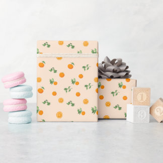 Orange Fruit citrus classic pattern Wrapping Paper