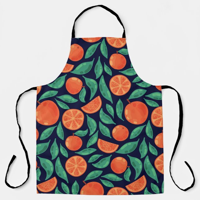 Orange Fruit: Colourful Vintage Seamless Apron (Front)