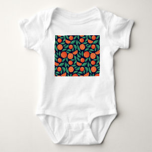 Orange Fruit: Colourful Vintage Seamless Baby Bodysuit