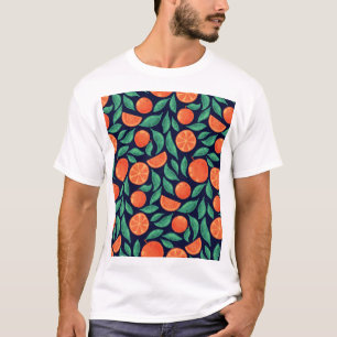 Orange Fruit: Colourful Vintage Seamless T-Shirt