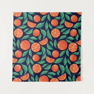 Orange Fruit: Colourful Vintage Seamless Tapestry