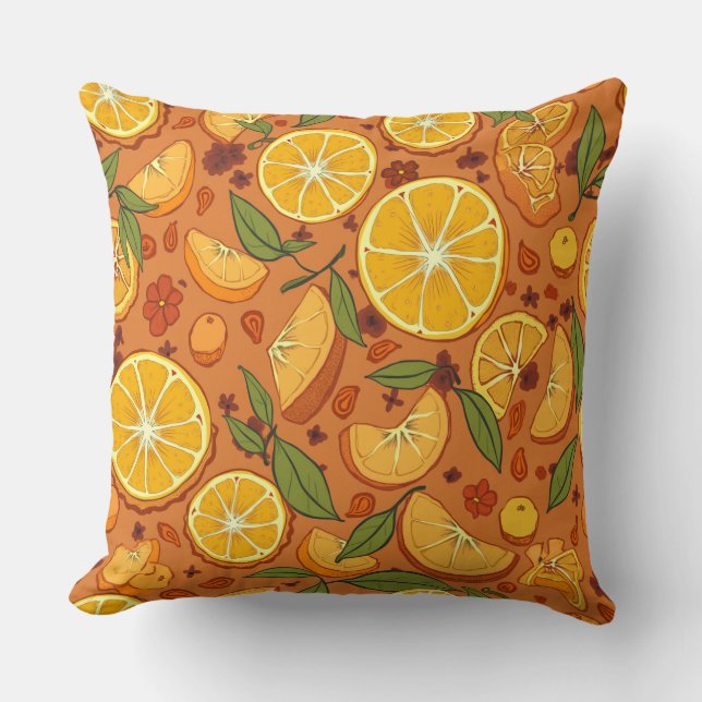 Orange fruit cushion (Front)