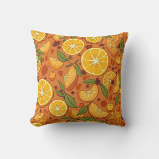 Orange fruit cushion