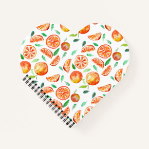 Orange Fruit Cute Watercolor Sweet Citrus Summer   Notebook