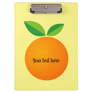 Orange fruit dietitian nutritionist clipboard