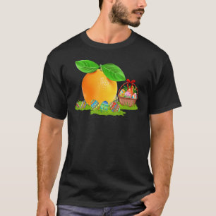 Orange Fruit Easter Egg Hunting Bunny Orange Easte T-Shirt