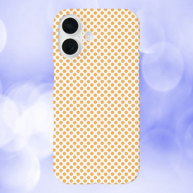 Orange Fruit Food Pattern Case-Mate iPhone Case (A phone case with a fun pattern of orange fruit slices.)