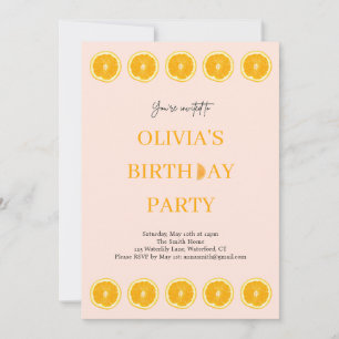 Orange Fruit Fresh Birthday Party Invitation