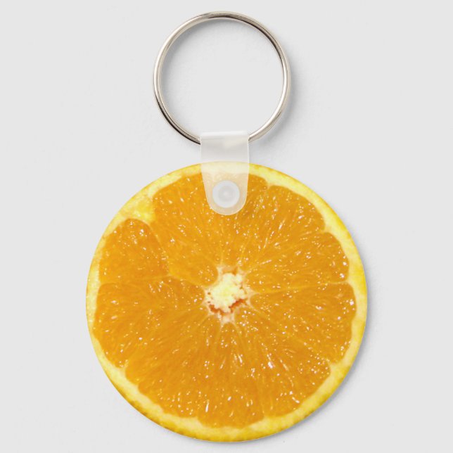 Orange Fruit Fresh Slice Key Ring (Front)