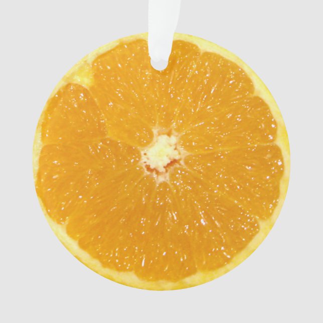 Orange Fruit Fresh Slice Ornament (Front)