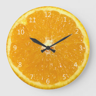 Orange Fruit Fresh Slice - Round Wall Clock