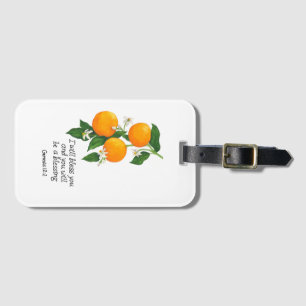 Orange Fruit Genesis 12:2 Luggage Tag