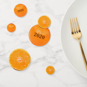Orange Fruit New Year Confetti