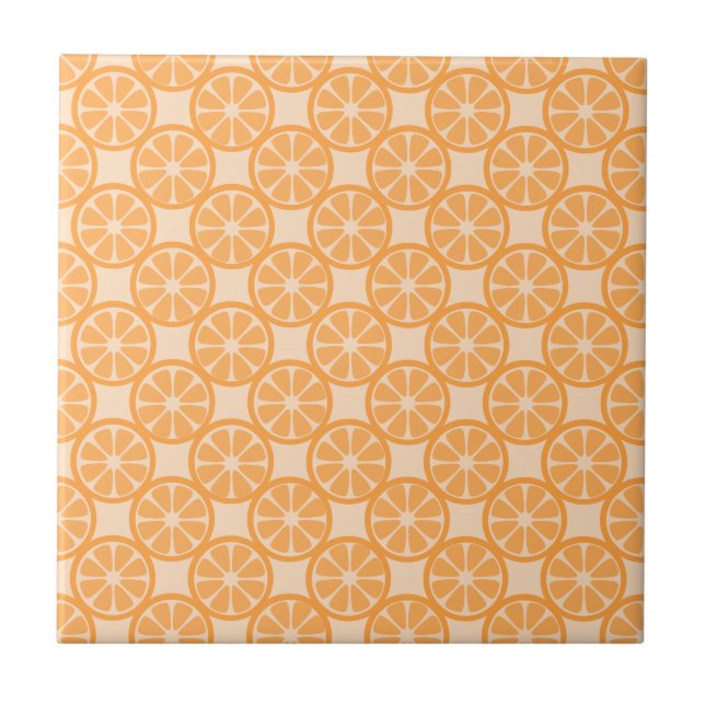 Orange Fruit Oranges Pattern Tile (Front)