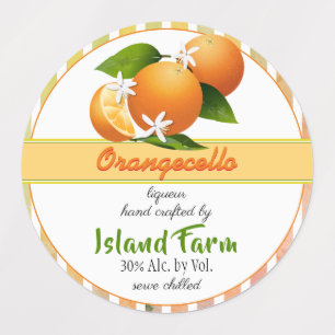 Orange Fruit Package Labels