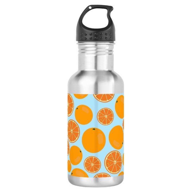 Orange Fruit Pattern 532 Ml Water Bottle (Front)