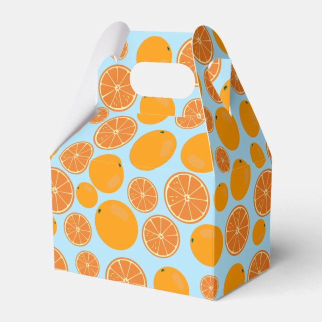 Orange Fruit Pattern Favour Box (Front Side)