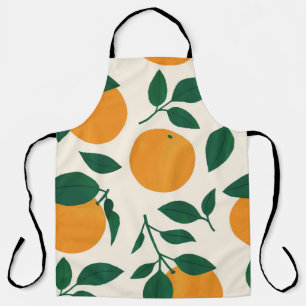 Orange Fruit Pattern Illustration Apron