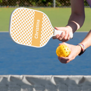 Orange Fruit Pattern Personalise Pickleball Paddle