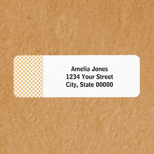 Orange Fruit Pattern Personalise Return Address