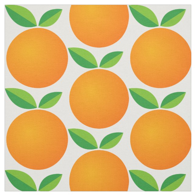 Orange fruit pattern textile fabric DIY material (Swatch)