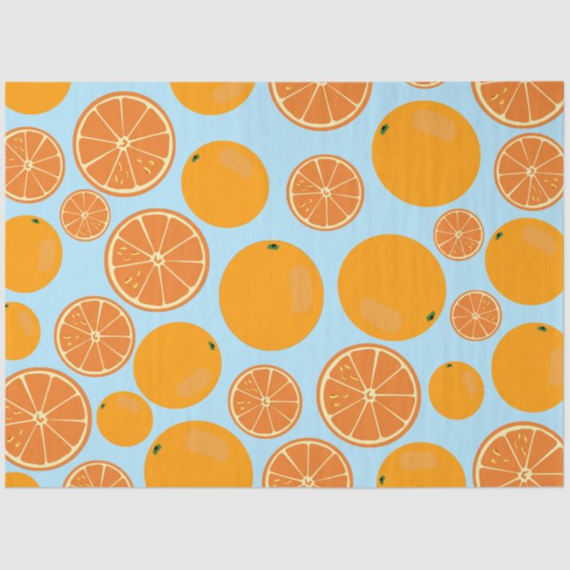 Orange Fruit Pattern Tissue Paper (Front)