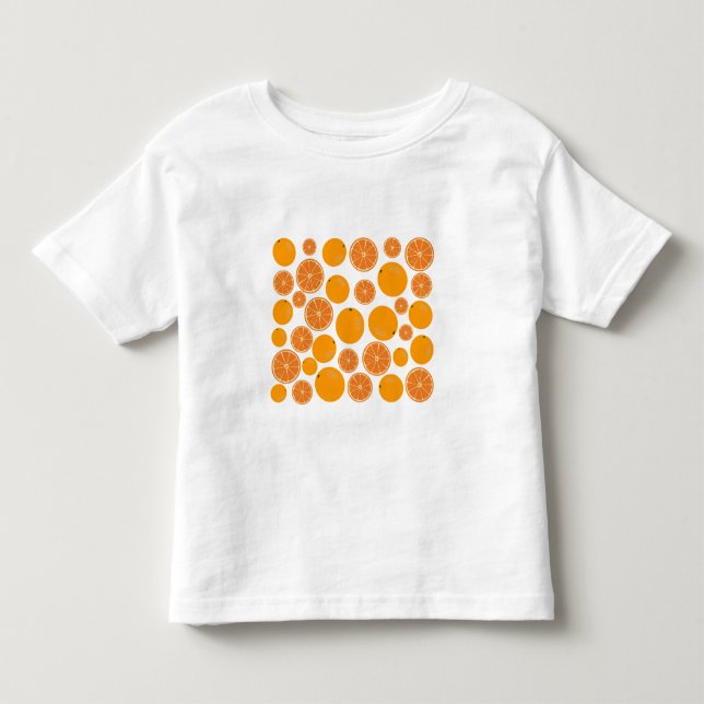 Orange Fruit Pattern Toddler T-Shirt (Front)