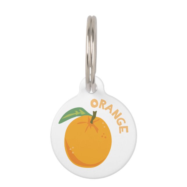 Orange Fruit Pet Tag (Front)
