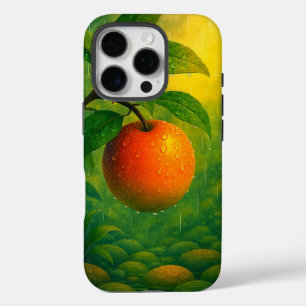 Orange Fruit Rainy Nature iPhone 16 Pro Case