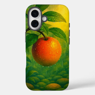 Orange Fruit Rainy Nature iPhone 16 Case