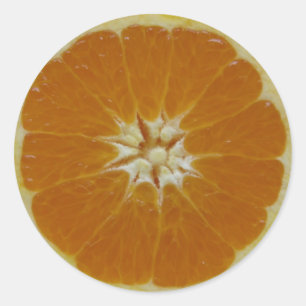 Orange Fruit Slice Classic Round Sticker
