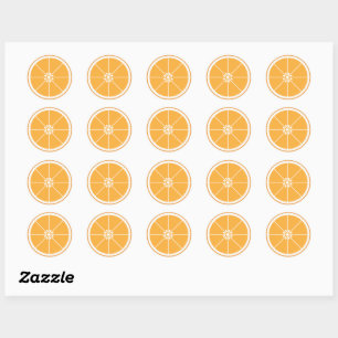 Orange Fruit Slice Cute Classic Round Sticker