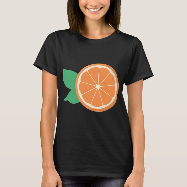 Orange Fruit Slice Fruit Lover T-Shirt (Front)