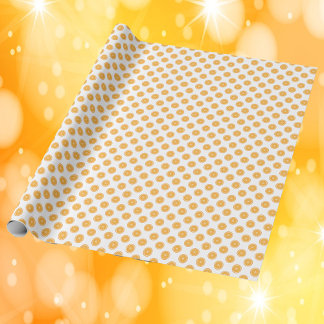 Orange Fruit Slice Pattern Wrapping Paper