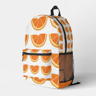 Orange Fruit Slice  Printed Backpack