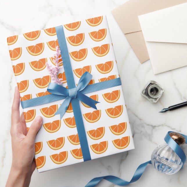 Orange Fruit Slice  Wrapping Paper (Gifting)