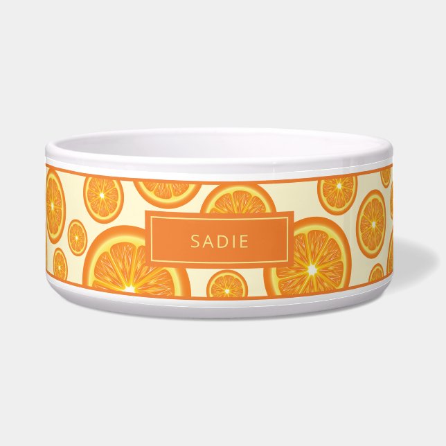 Orange Fruit Slices Pattern With Pet's Own Name (Front)