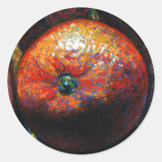 Orange fruit sticker
