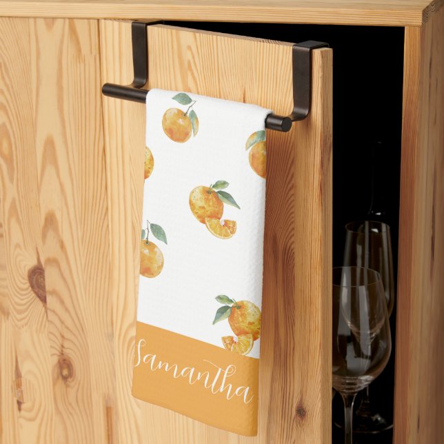 Orange Fruit  Tea Towel (Thirds Fold)