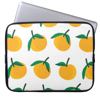 orange fruit with white background seamless patter laptop sleeve