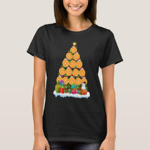 Orange Fruit  Xmas Holiday  Orange Christmas Tree T-Shirt