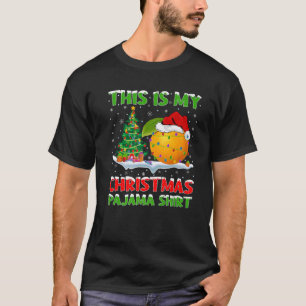 Orange Fruit Xmas Tree Lights This Is My Christmas T-Shirt