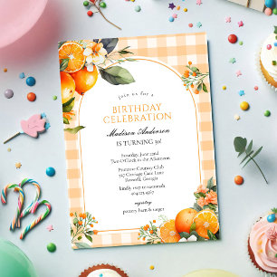 Orange Fruits Birthday Invitation
