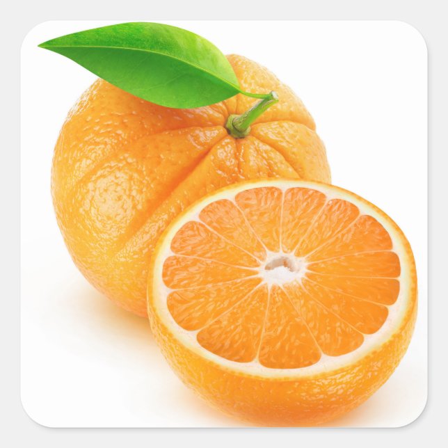 Orange fruits square sticker (Front)